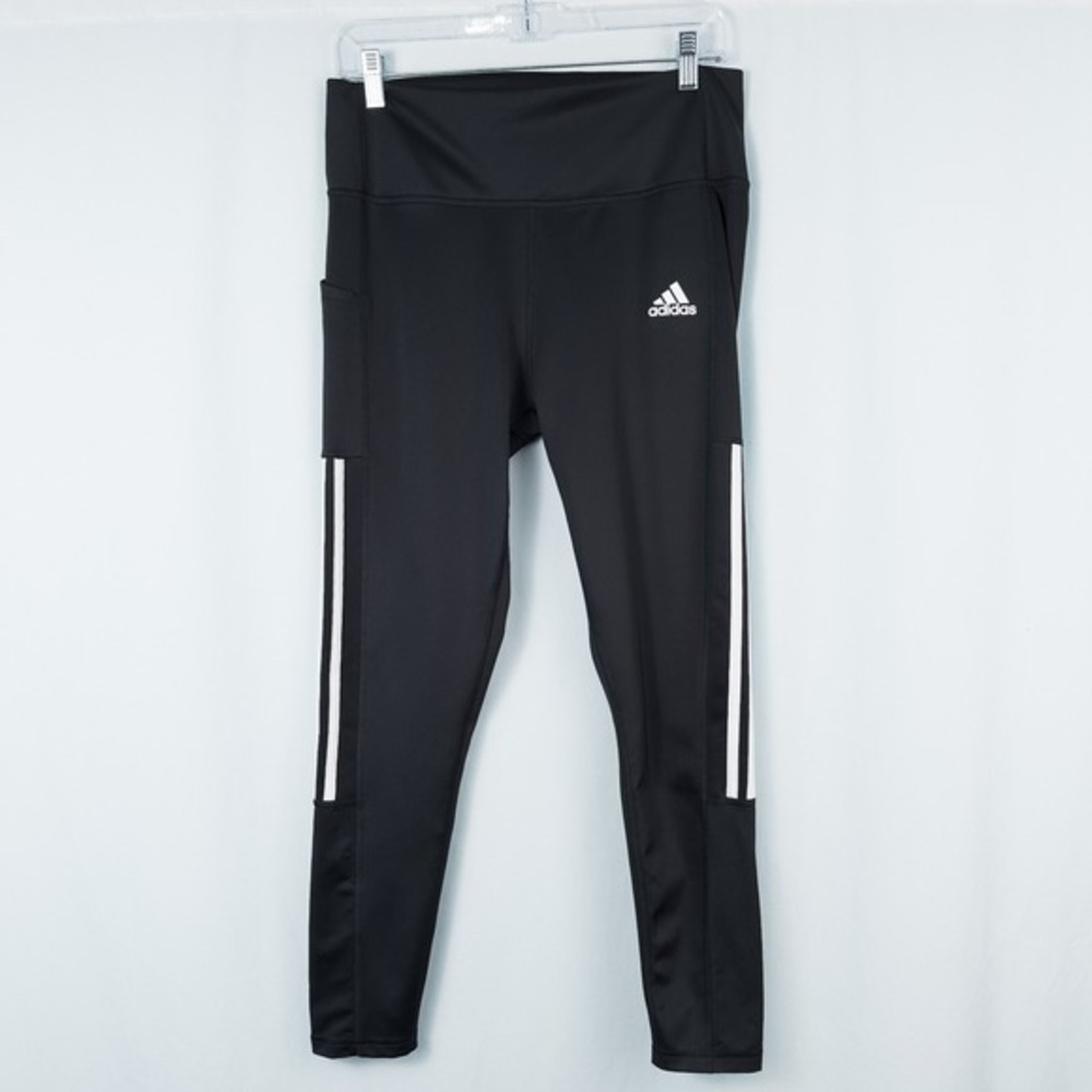 Adidas Primegreen Aeroready Mesh High Rise 3 Stripes Pocket 7/8 Tights Womens L